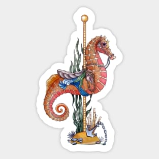 Carousel Seahorse Sticker